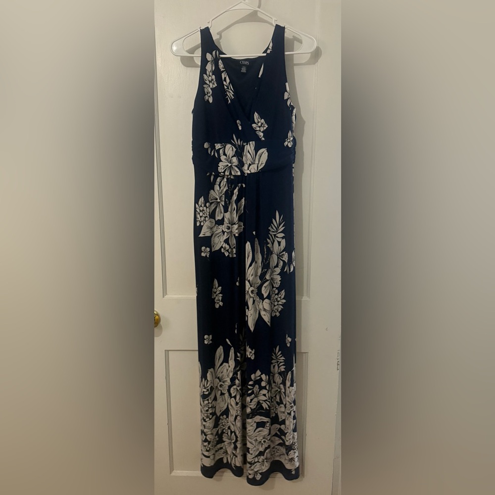 Chaps Midnight Blue Maxi Dress